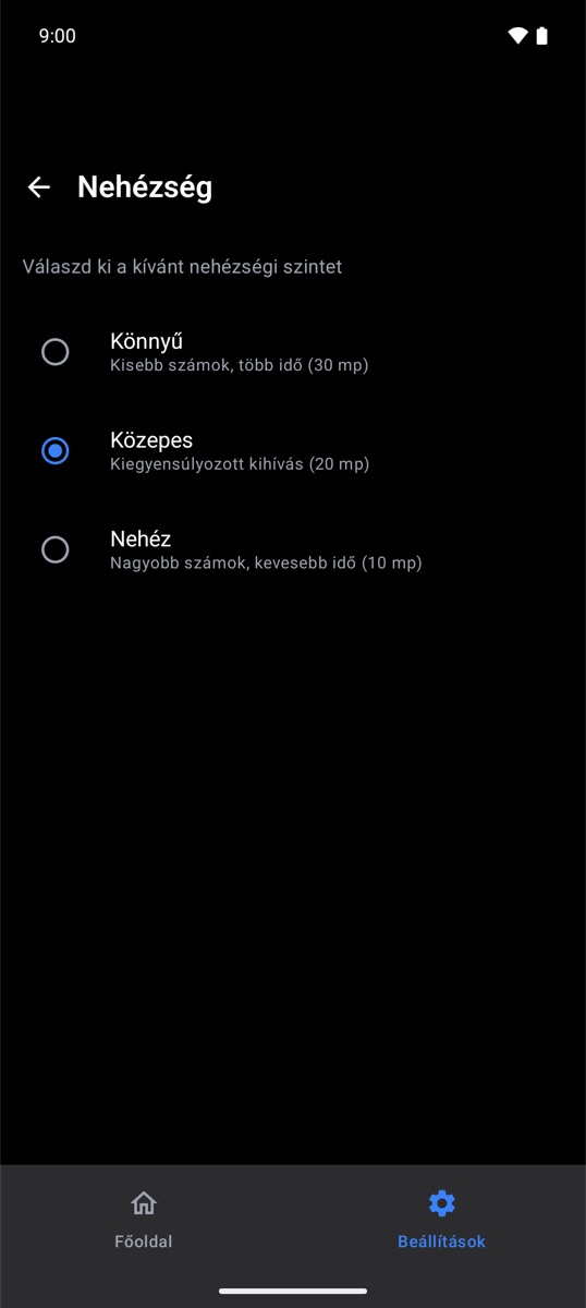 Állítható nehézség