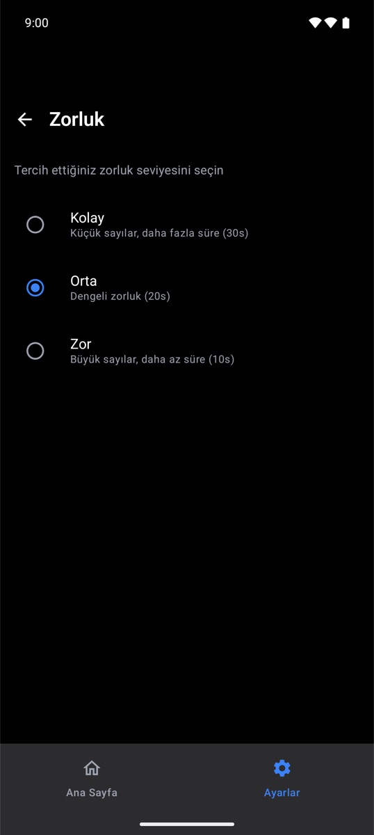 Ayarlanabilir zorluk